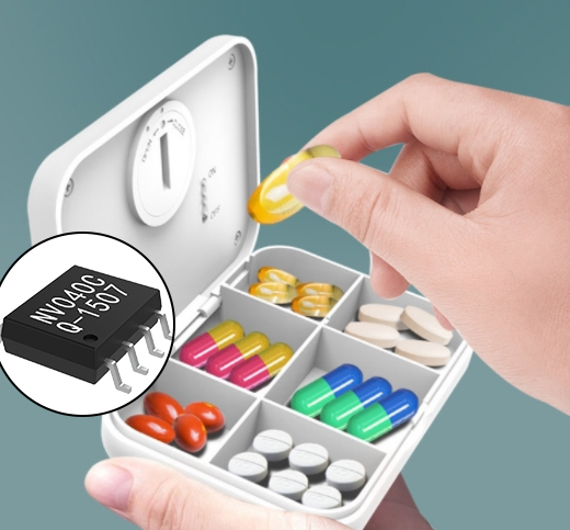 免屏實(shí)現(xiàn)精準(zhǔn)較時(shí)設(shè)定電子藥盒語(yǔ)音芯片IC解決方案，NV040C-S8